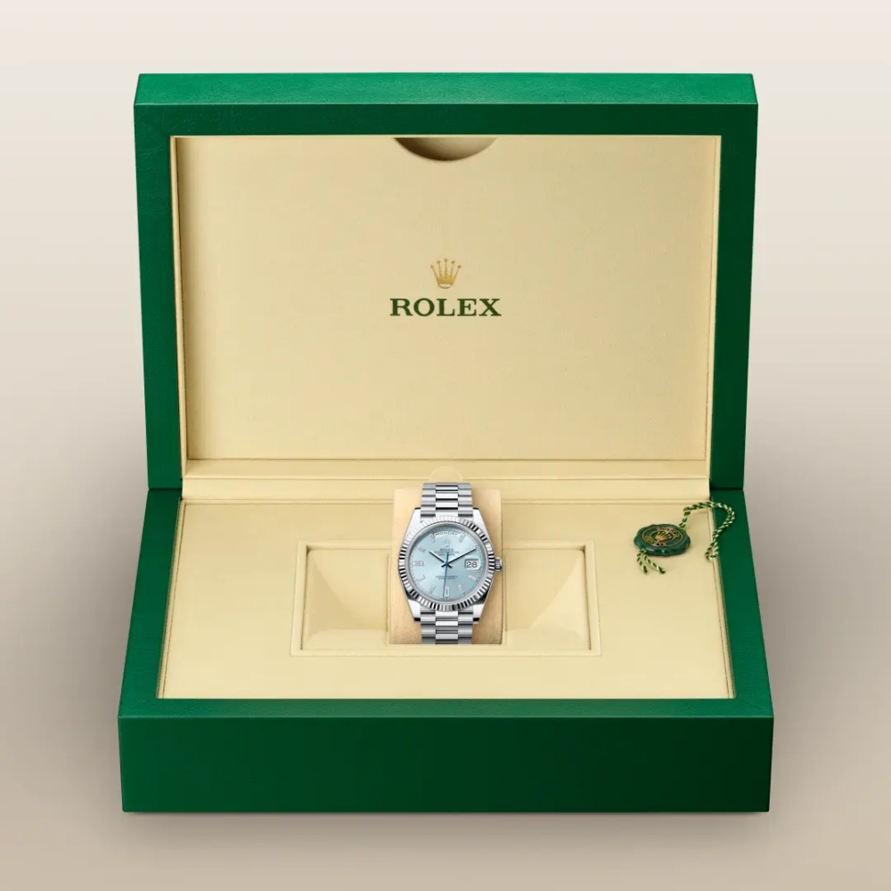 Rolex Day-Date 40 Platinum – Ice Blue Dial