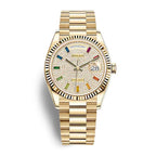 Day-Date 40 “Rainbow Paved Diamond Dial” in Yellow Gold