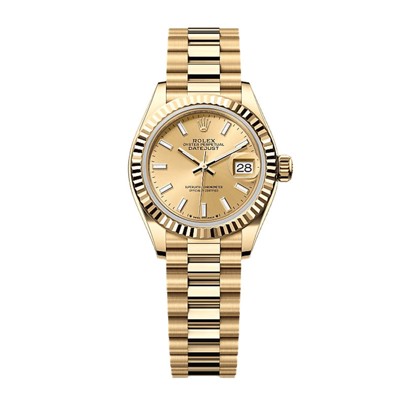Lady-Datejust Oyster, 28 mm, yellow gold
