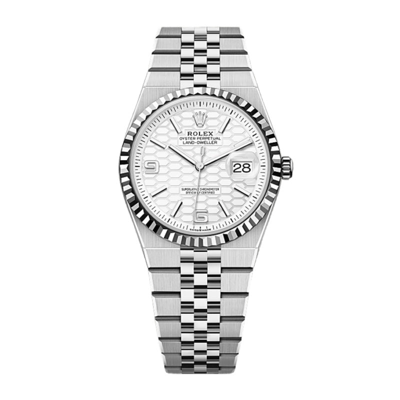 Land-Dweller 36 Oyster, 36 mm, Oystersteel and white gold