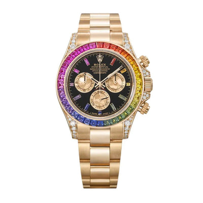Cosmograph Daytona Rainbow Yellow Gold Black Dial