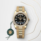 Day-Date 40 Yellow Gold Diamond Bezel – President Bracelet