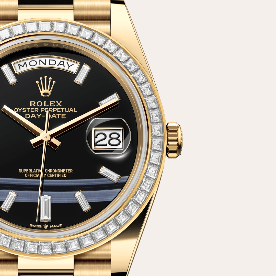 Day-Date 40 Yellow Gold Diamond Bezel – President Bracelet