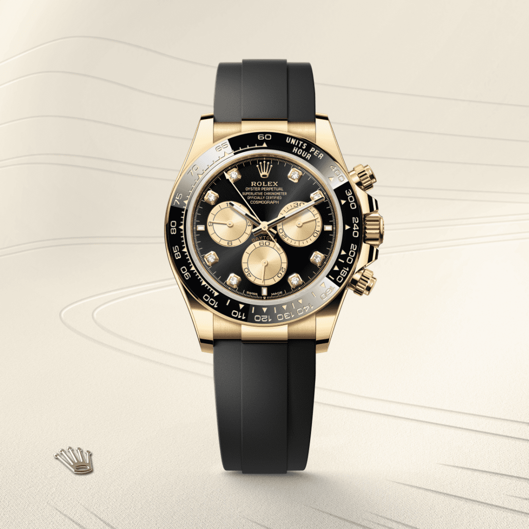 Cosmograph Daytona Yellow Gold Black Dial with Diamond Hour Markers