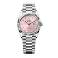 Day-Date 40 Pink Dial Fluted Bezel in Platinum