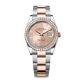 Datejust 36 Oyster, 36 mm, Oystersteel, Everose gold and diamonds