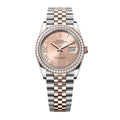 Datejust 36 Oyster, 36 mm, Oystersteel, Everose gold and diamonds