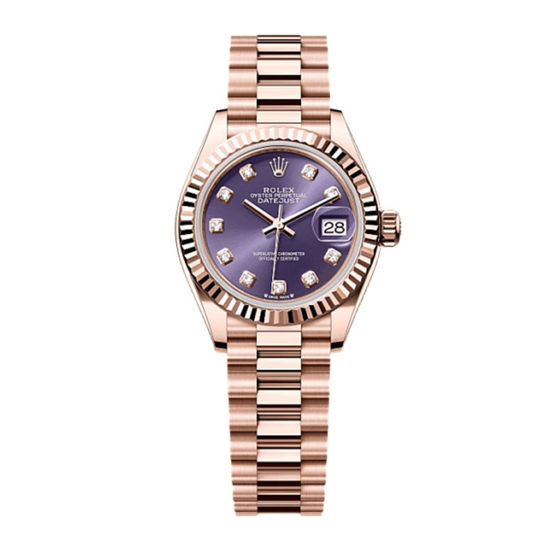 Lady-Datejust Oyster, 28 mm, Everose gold