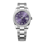 Datejust 36 Oyster, 36 mm, Oystersteel, white gold and diamonds