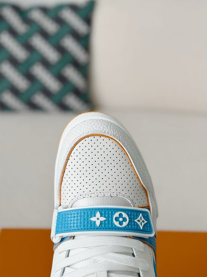 Louis Vuitton LV Trainer Blue Velcro Strap Sneaker