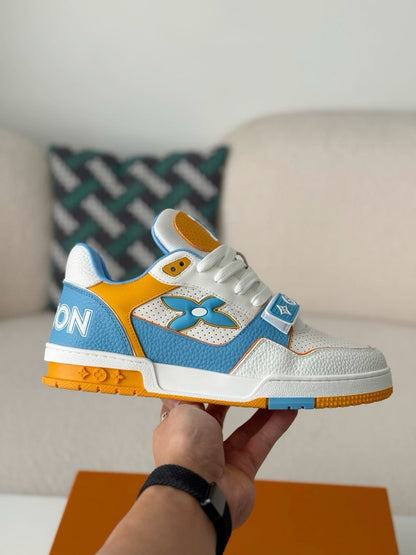 Louis Vuitton LV Trainer Blue Velcro Strap Sneaker