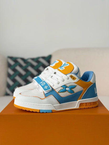 Louis Vuitton LV Trainer Blue Velcro Strap Sneaker