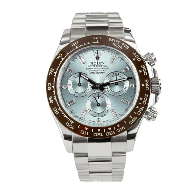 Oyster Perpetual Cosmograph Daytona Platinum 50th Anniversary ‘Factory Baguette Dial’
