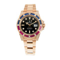 SUBMARINER GOLDEN BLUE / RED DIAMOND BLACK DIAL 40MM