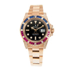 SUBMARINER GOLDEN BLUE / RED DIAMOND BLACK DIAL 40MM