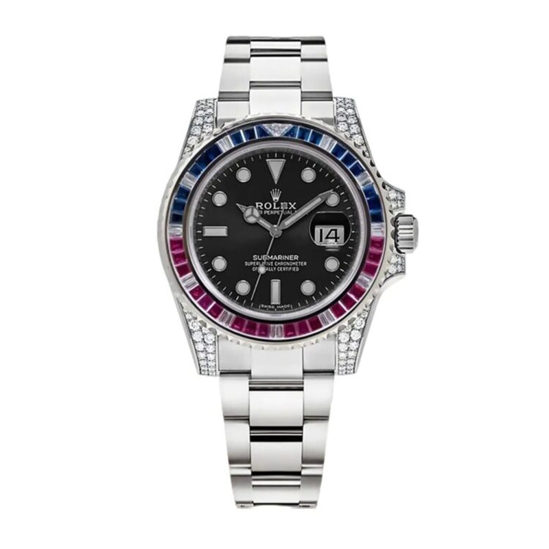 Submariner Silver Blue/Red Diamond, 40mm