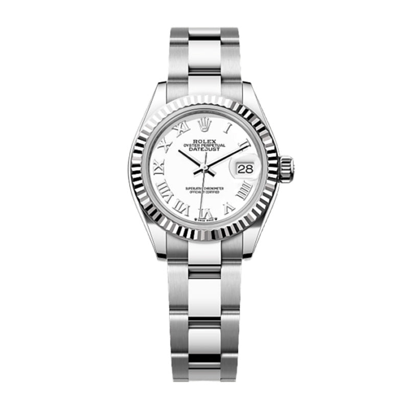 Lady-Datejust Oyster, 28 mm, Oystersteel and white gold