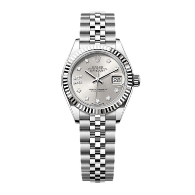 Lady-Datejust Oyster, 28 mm, Oystersteel and white gold