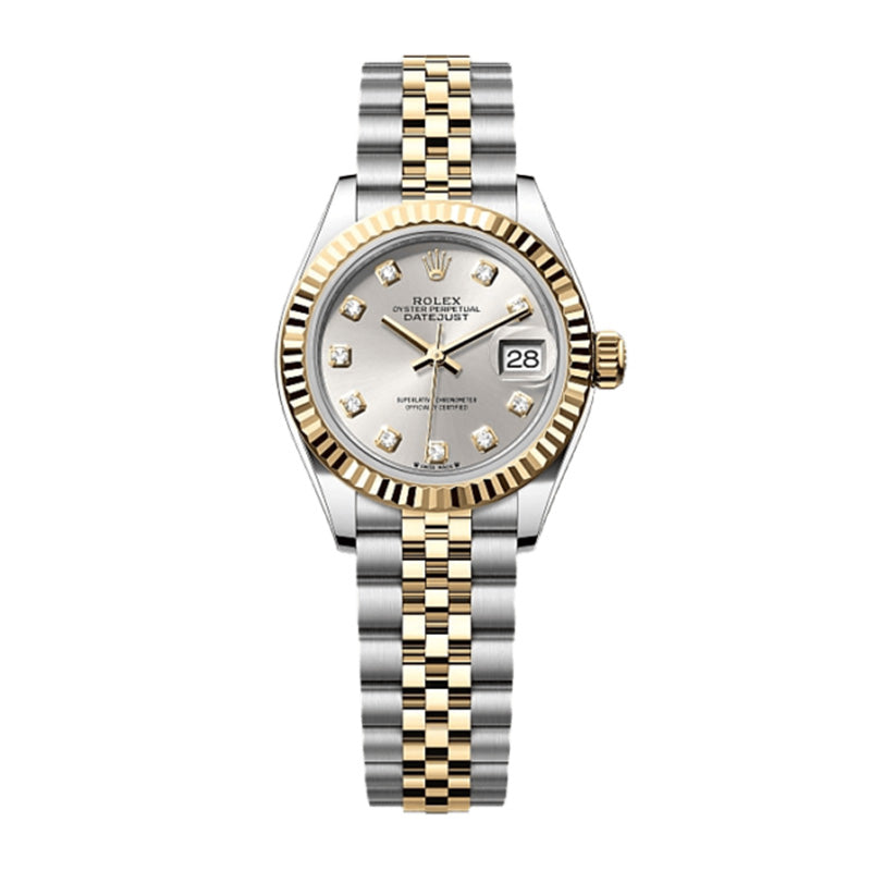 Lady-Datejust Oyster, 28 mm, Oystersteel and yellow gold