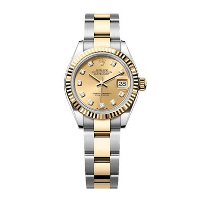 Lady-Datejust Oyster, 28 mm, Oystersteel and yellow gold