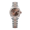 Lady-Datejust Oyster, 28 mm, Oystersteel, Everose gold and diamonds