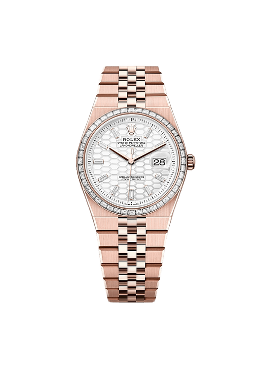 Rolex Land-Dweller 36 Oyster, 36 mm, Everose gold and diamonds