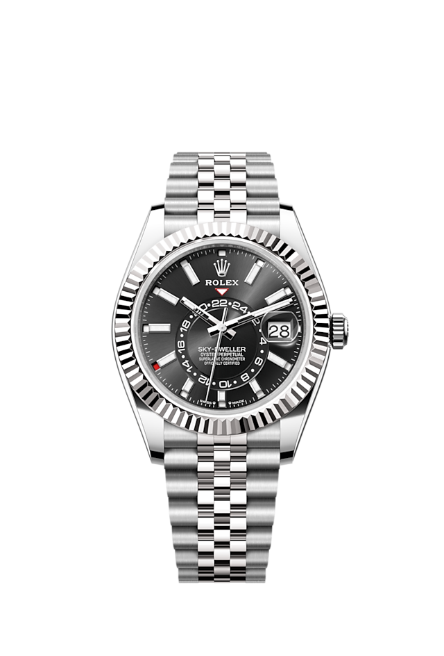 Rolex Sky-Dweller, 42mm, Oystersteel and 18k White Gold, Black, Jubilee