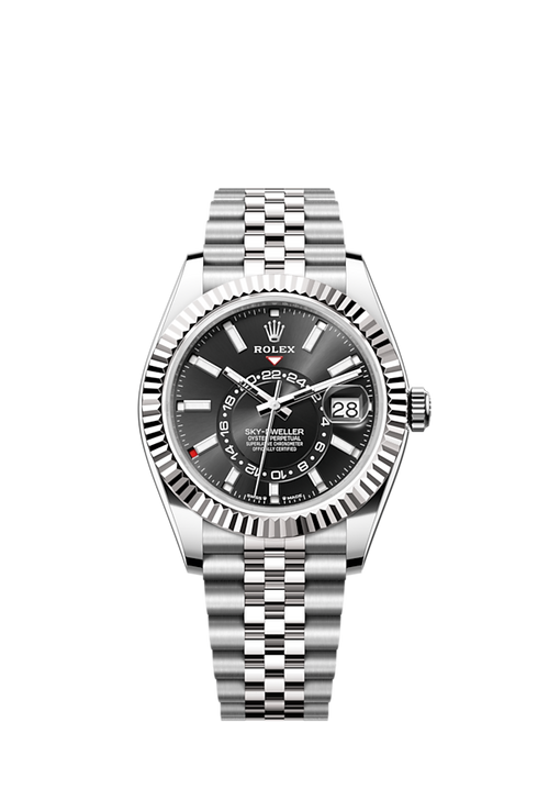 Rolex Sky-Dweller, 42mm, Oystersteel and 18k White Gold, Black, Jubilee