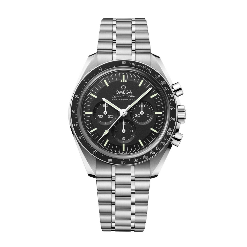 A- Speedmaster Moonwatch Professional 42 mm, steel on steel