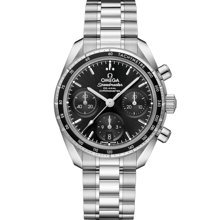 A- Speedmaster 38 38 mm, steel on steel