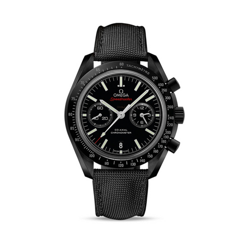 Speedmaster Dark Side of the Moon 44.25 mm, black ceramic on coated nylon fabric strap
