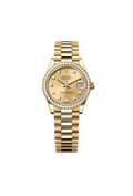 Datejust 31 Oyster, 31 mm, yellow gold and diamonds