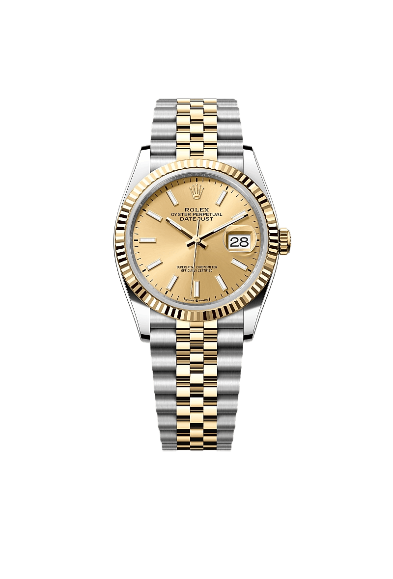 Rolex Datejust 36 Oyster, 36 mm, Oystersteel and yellow gold
