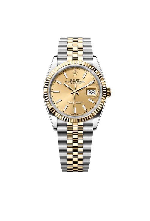 Rolex Datejust 36 Oyster, 36 mm, Oystersteel and yellow gold