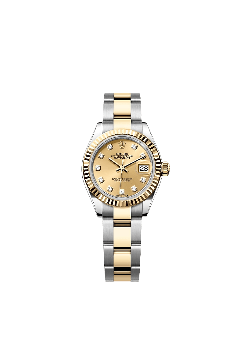 Rolex Lady-Datejust Oyster, 28 mm, Oystersteel and yellow gold