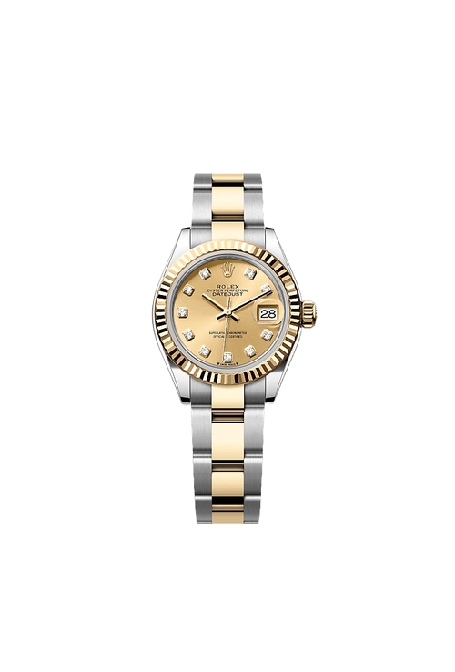 Rolex Lady-Datejust Oyster, 28 mm, Oystersteel and yellow gold