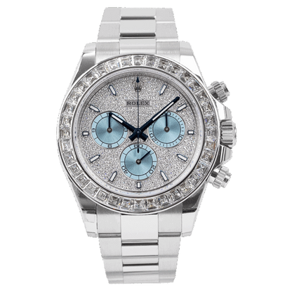Rolex Oyster Perpetual Cosmograph Daytona Platinum Diamond Bezel Diamond Paved Dial
