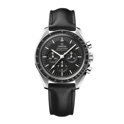 Speedmaster Moonwatch Professional 42 mm, steel on leather strap