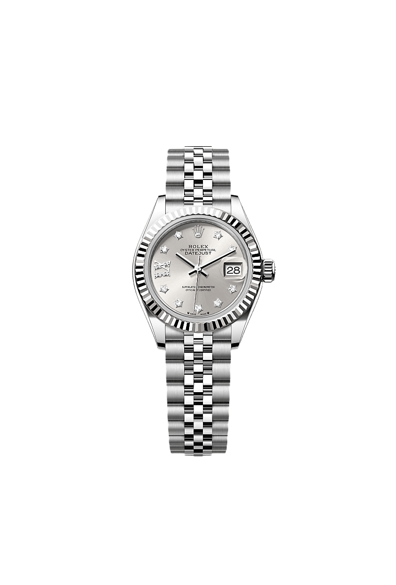 Rolex Lady-Datejust Oyster, 28 mm, Oystersteel and white gold