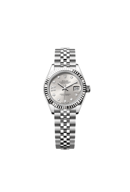 Rolex Lady-Datejust Oyster, 28 mm, Oystersteel and white gold