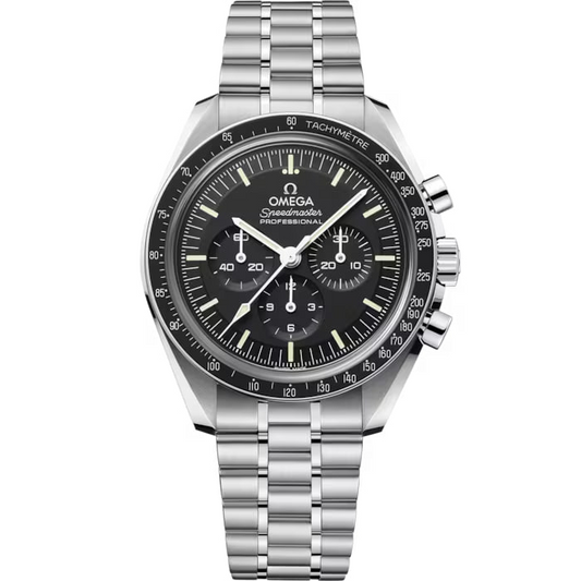 A- Speedmaster Moonwatch Professional 42 mm, steel on steel