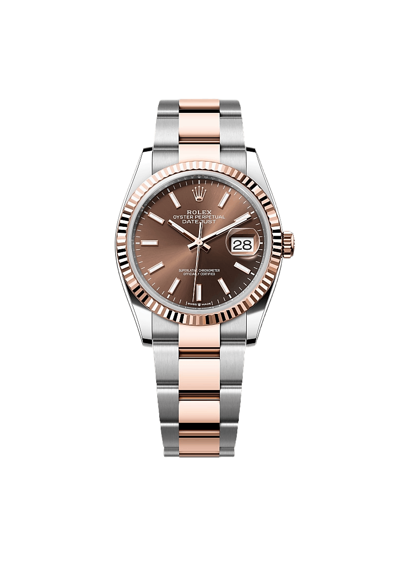 Rolex Datejust 36 Oyster, 36 mm, Oystersteel and Everose gold