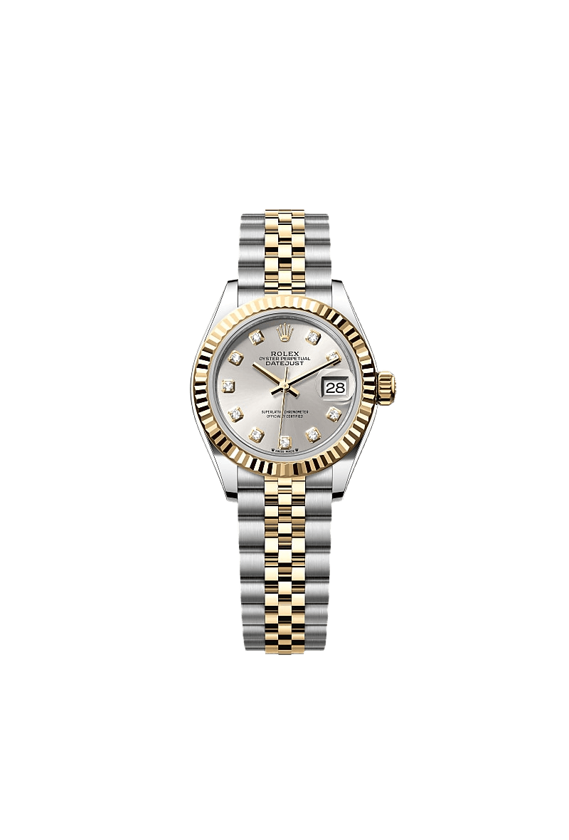 Rolex Lady-Datejust Oyster, 28 mm, Oystersteel and yellow gold