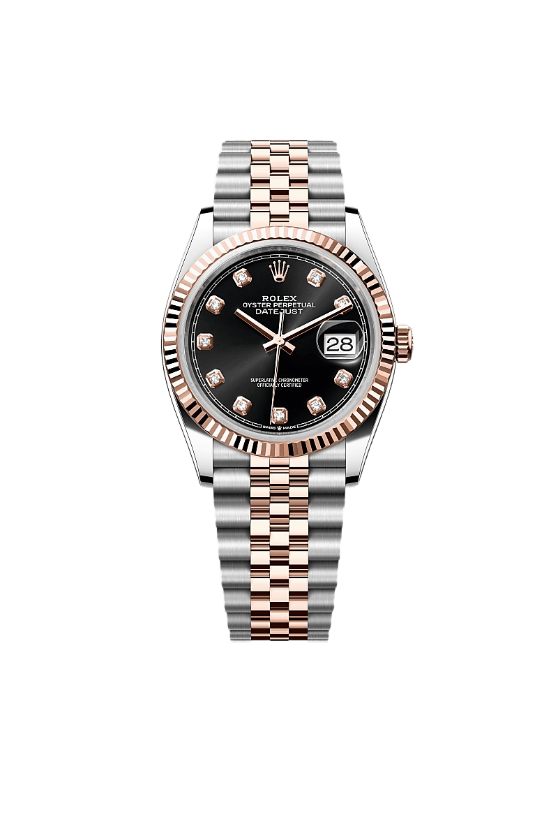 Rolex Datejust 36 Oyster, 36 mm, Oystersteel and Everose gold