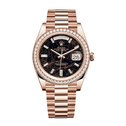 Rolex Day Date 40mm Eisenkiesel Diamonds