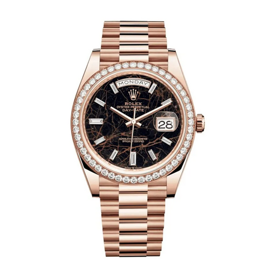 Rolex Day Date 40mm Eisenkiesel Diamonds