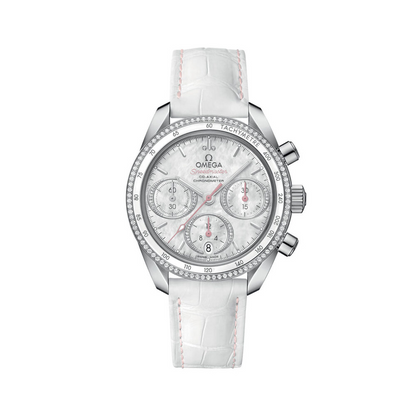 Speedmaster 38 38 mm, steel on leather strap