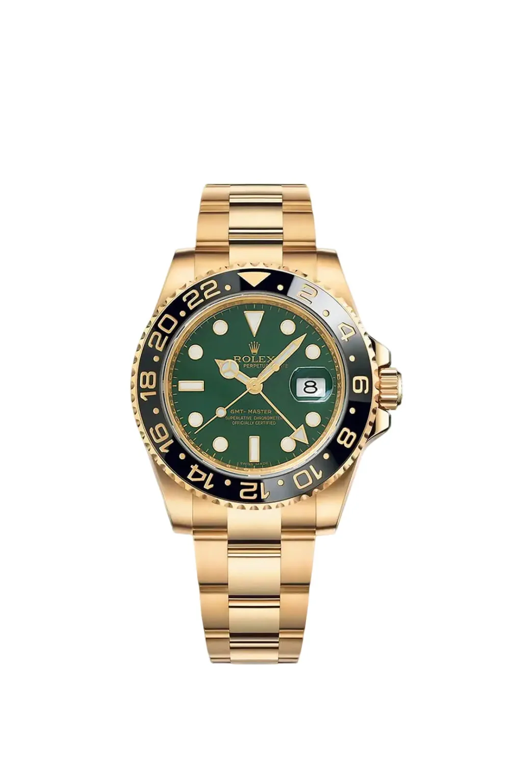 Rolex GMT-Master II “Green Dial” Yellow Gold