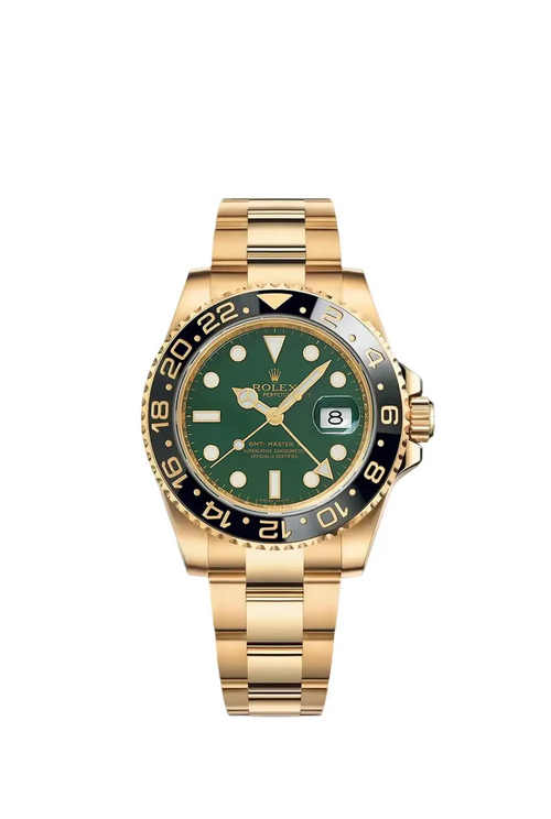 Rolex GMT-Master II “Green Dial” Yellow Gold