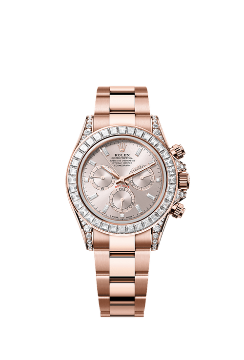 Cosmograph Daytona Oyster, 40 mm, Everose gold and diamonds Reference 126595TBR